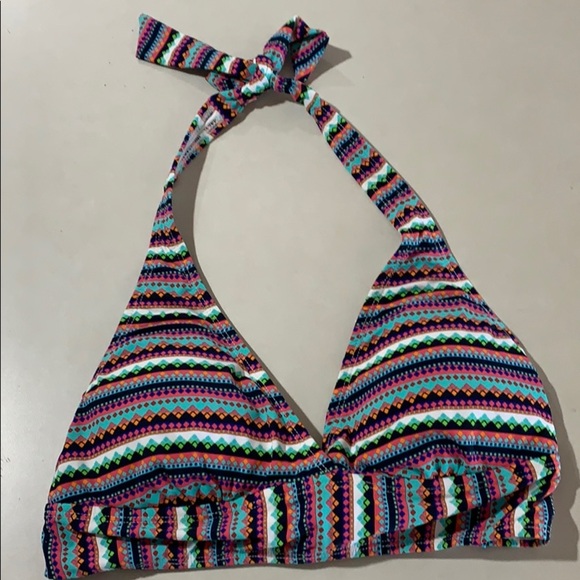 NWT Anne Cole Stevie Stripes Halter Bikini Top - Picture 2 of 6